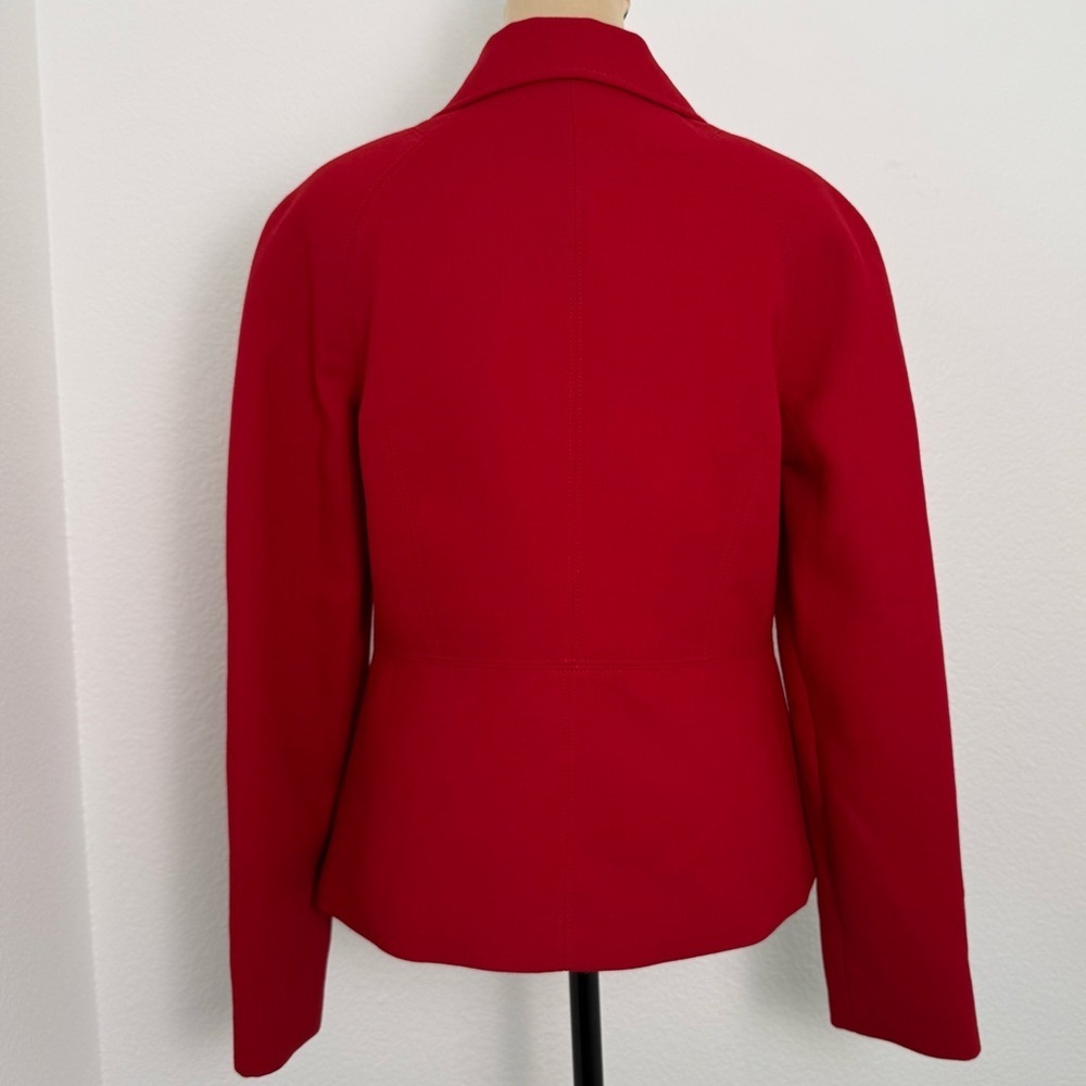 Talbots Red Blazer Gold-Tone Hardware Womens Size 4 Classic Tailored Suit Jacket - Picture 5 of 8